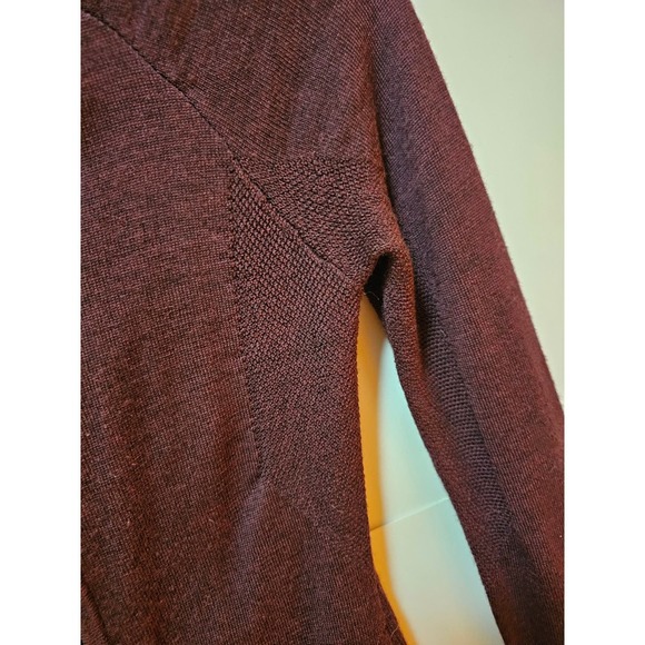 Lululemon 100% Merino Wool Full Zip Burgundy Jacket 2 - Picture 3 of 13